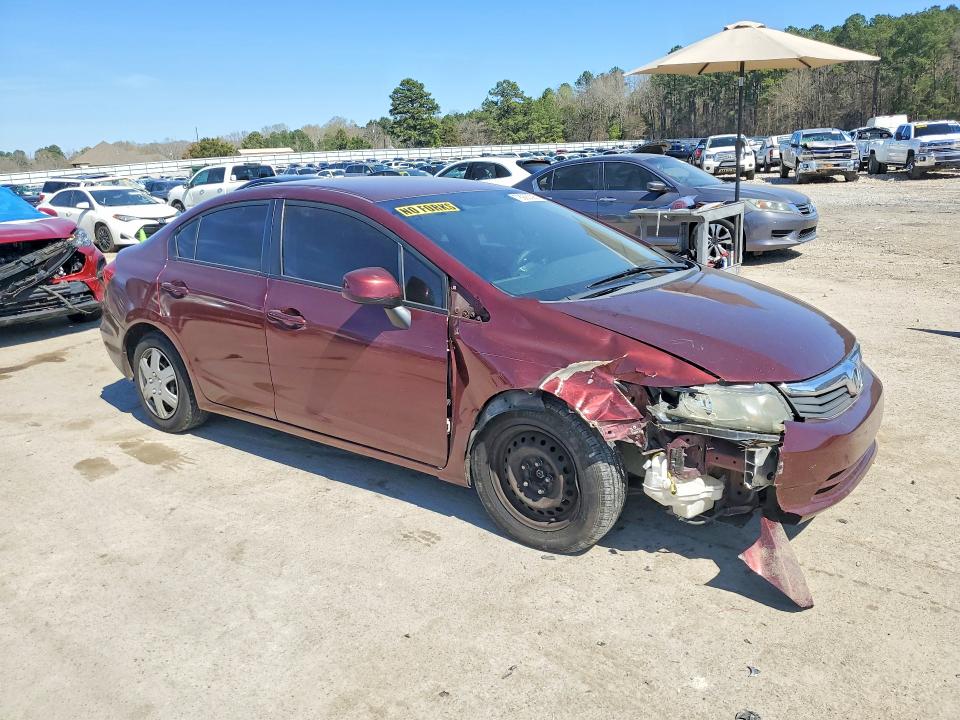 Продаж на аукціоні авто 2012 Honda Civic, vin: 2HGFB2F52CH539076, номер лоту: 78993395