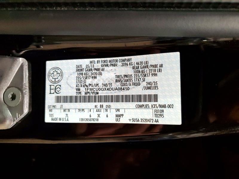 Aukcja sprzedaży 2013 Ford Escape, vin: 1FMCU0GX4DUA08410, numer aukcji: 79819245