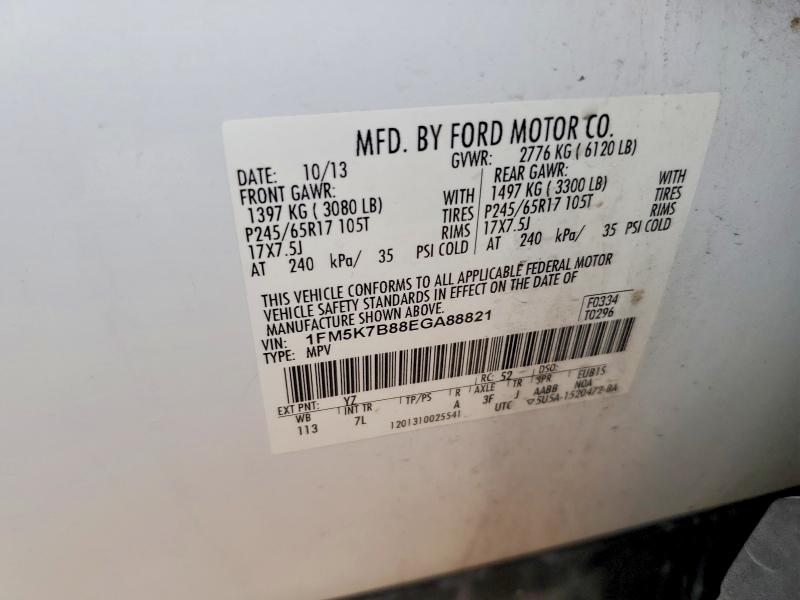 Продажа на аукционе авто 2014 Ford Explorer, vin: 1FM5K7B88EGA88821, номер лота: 79253185