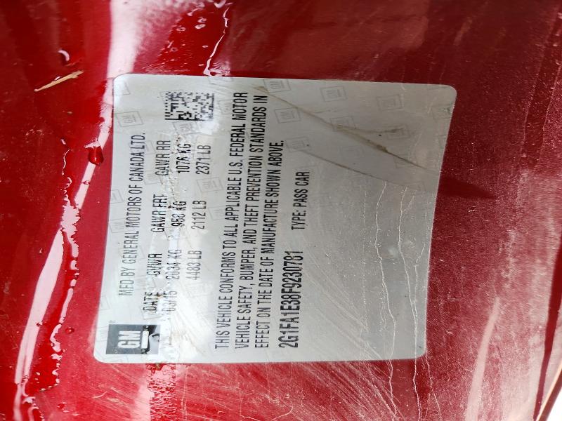 Aukcja sprzedaży 2015 Chevrolet Camaro, vin: 2G1FA1E38F9230781, numer aukcji: 45858516
