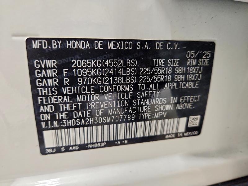 Продаж на аукціоні авто 2025 Acura Adx, vin: 3HDSA2H30SM707789, номер лоту: 79518985