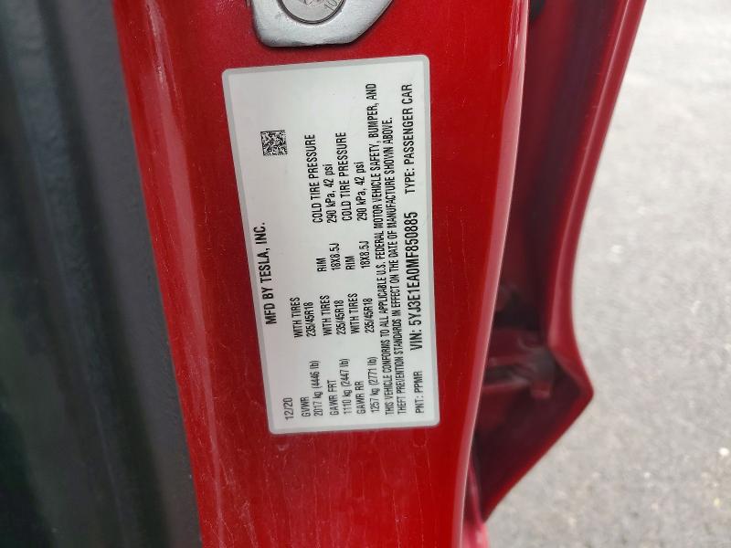 Продажа на аукционе авто 2021 Tesla Model 3, vin: 5YJ3E1EA0MF850885, номер лота: 79292435