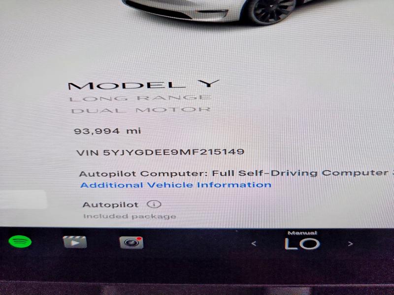 Продажа на аукционе авто 2021 Tesla Model Y, vin: 5YJYGDEE9MF215149, номер лота: 79600515