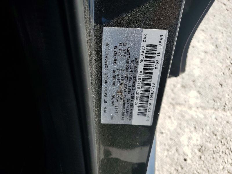 Продажа на аукционе авто 2014 Mazda 3, vin: JM1BM1U71E1158116, номер лота: 47460346