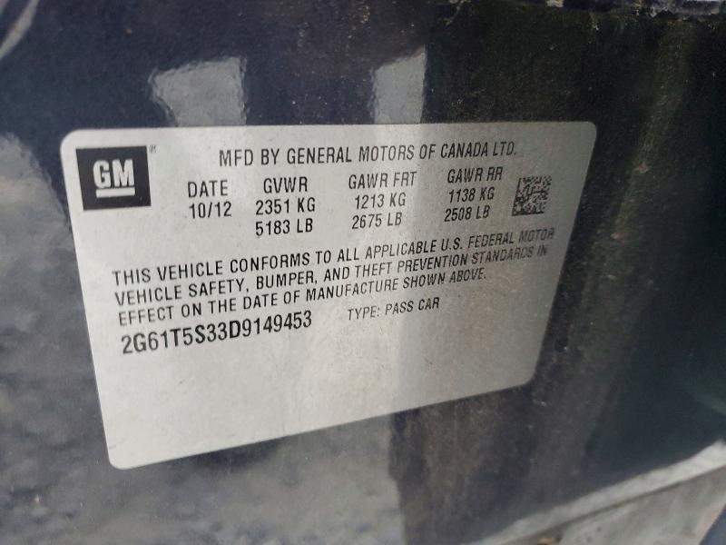 Продаж на аукціоні авто 2013 Cadillac Xts, vin: 2G61T5S33D9149453, номер лоту: 45659046