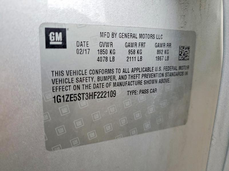 Продажа на аукционе авто 2017 Chevrolet Malibu, vin: 1G1ZE5ST3HF222109, номер лота: 46849676
