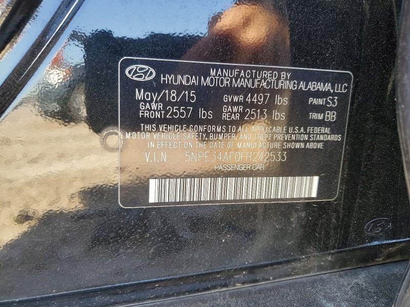 Продажа на аукционе авто 2015 Hyundai Sonata, vin: 5NPE34AF0FH242533, номер лота: 46560236