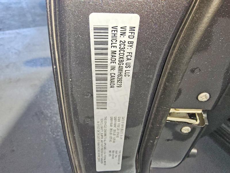 52276126 :رقم المزاد ، 2C3CDXBG4MH639279 vin ، 2021 Dodge Charger مزاد بيع