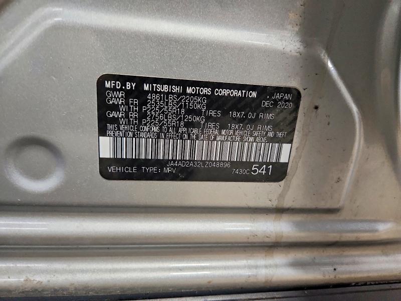 Продаж на аукціоні авто 2020 Mitsubishi Outlander, vin: JA4AD2A32LZ048896, номер лоту: 46465126