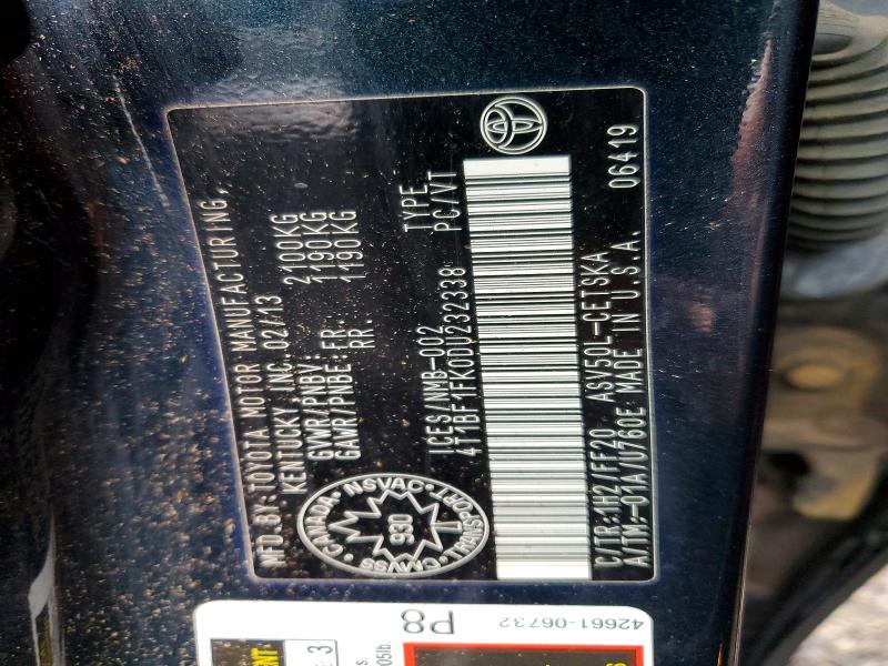 Продаж на аукціоні авто 2013 Toyota Camry, vin: 4T1BF1FK0DU232338, номер лоту: 75451925