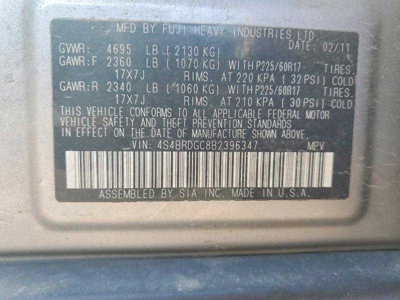Продаж на аукціоні авто 2011 Subaru Outback, vin: 4S4BRDGC8B2396347, номер лоту: 47535206
