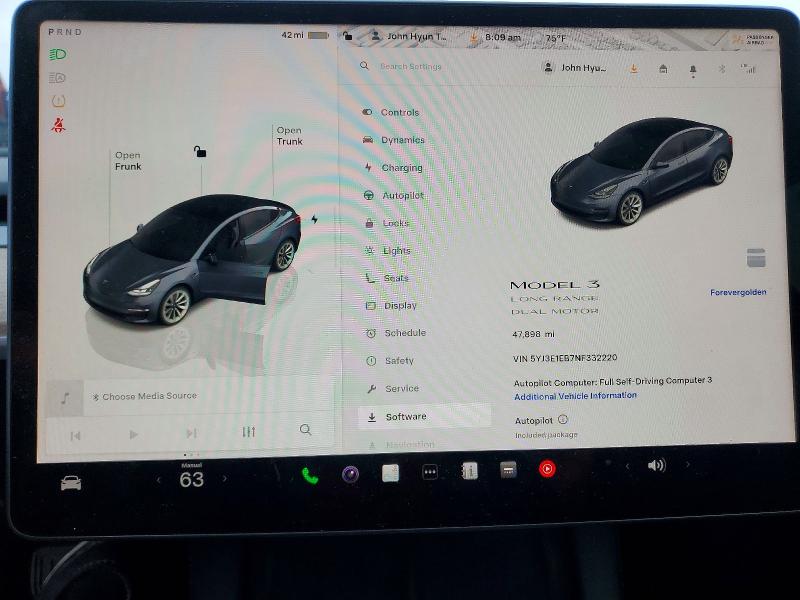 Aukcja sprzedaży 2022 Tesla Model 3, vin: 5YJ3E1EB7NF332220, numer aukcji: 42007436