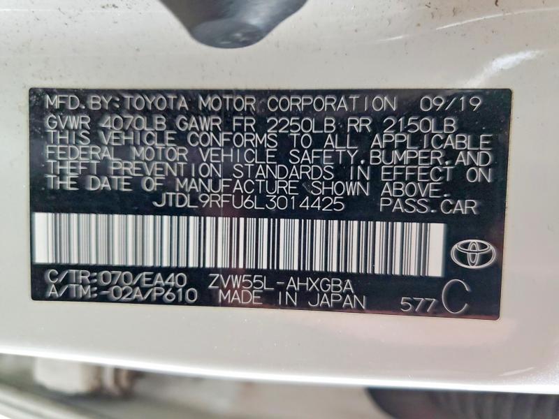 Продажа на аукционе авто 2020 Toyota Prius, vin: JTDL9RFU6L3014425, номер лота: 79192495