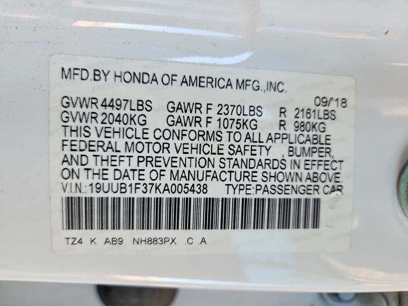 Продажа на аукционе авто 2019 Acura Tlx, vin: 19UUB1F37KA005438, номер лота: 41657666