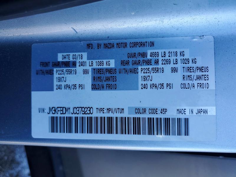 Aukcja sprzedaży 2018 Mazda Cx-5, vin: JM3KFBDM1J0379230, numer aukcji: 78475905