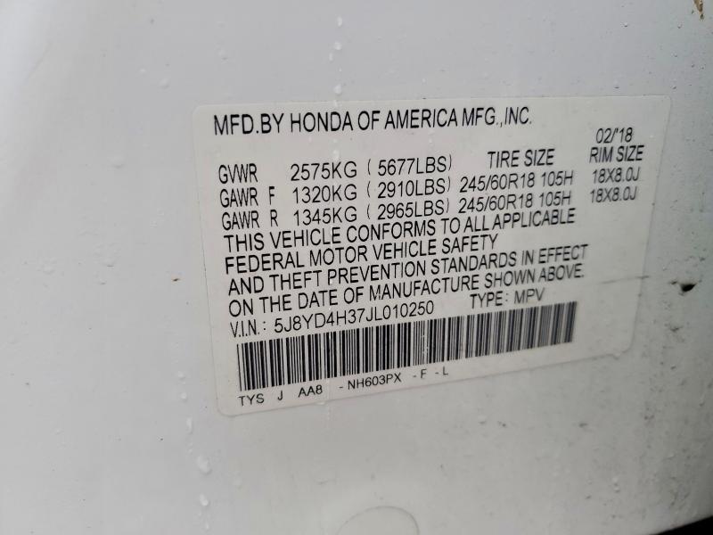 Продажа на аукционе авто 2018 Acura Mdx, vin: 5J8YD4H37JL010250, номер лота: 79714505