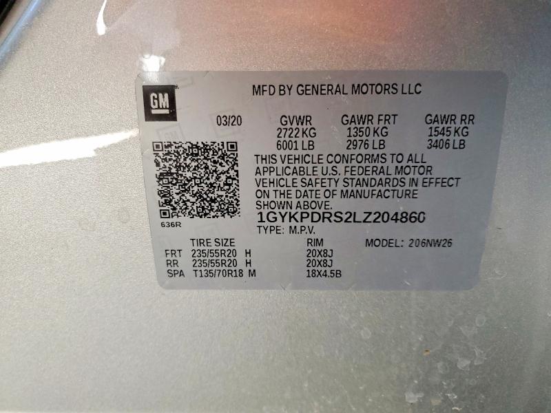 Aukcja sprzedaży 2020 Cadillac Xt6, vin: 1GYKPDRS2LZ204860, numer aukcji: 79602715