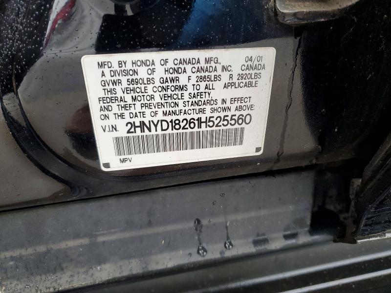 Aukcja sprzedaży 2001 Acura Mdx, vin: 2HNYD18261H525560, numer aukcji: 79982225