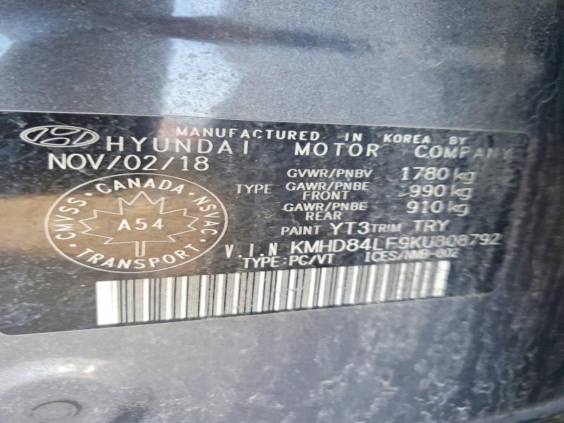 2019 Hyundai Elantra Preferred 4d მანქანა იყიდება აუქციონზე, vin: KMHD84LF9KU808792, აუქციონის ნომერი: 41739866