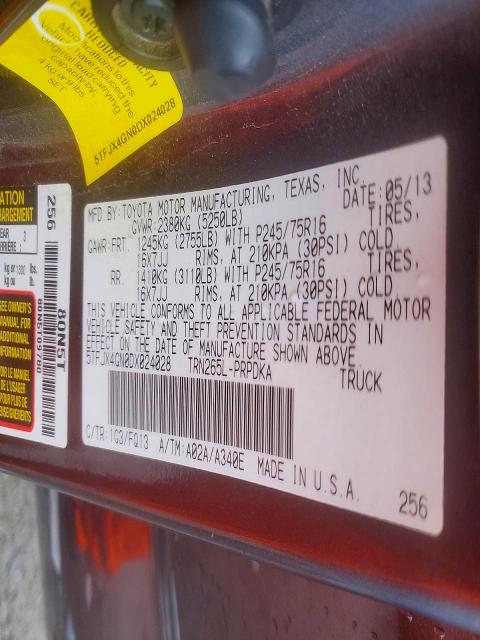 Продаж на аукціоні авто 2013 Toyota Tacoma, vin: 5TFJX4GN0DX024028, номер лоту: 41666836