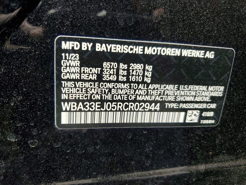 Продажа на аукционе авто 2024 Bmw 760, vin: WBA33EJ05RCR02944, номер лота: 48343396