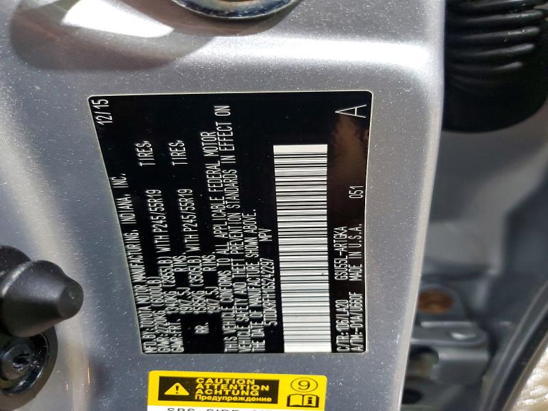 Aukcja sprzedaży 2016 Toyota Highlander, vin: 5TDDKRFH1GS242297, numer aukcji: 45944816