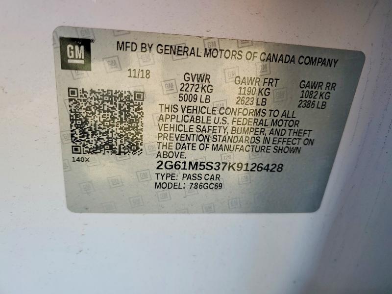 Aukcja sprzedaży 2019 Cadillac Xts, vin: 2G61M5S37K9126428, numer aukcji: 46754236
