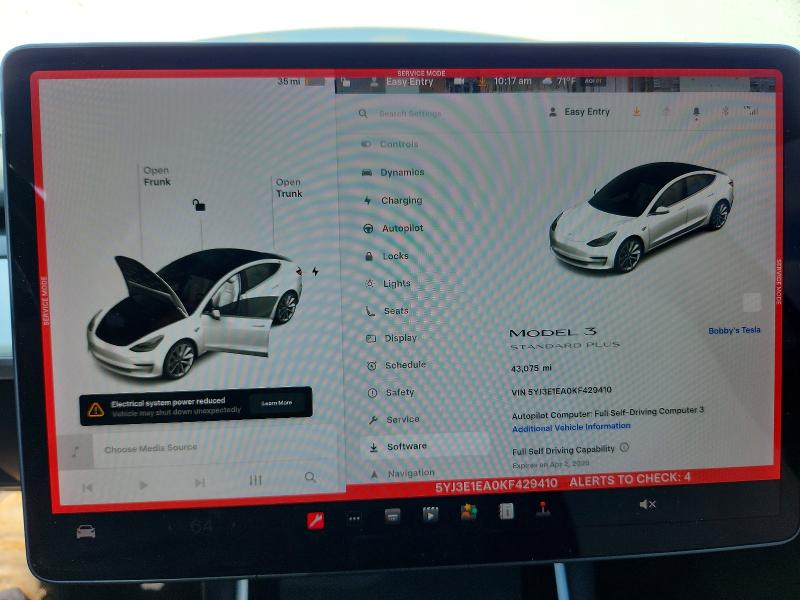 Auction sale of the 2019 Tesla Model 3, vin: 5YJ3E1EA0KF429410, lot number: 47915566