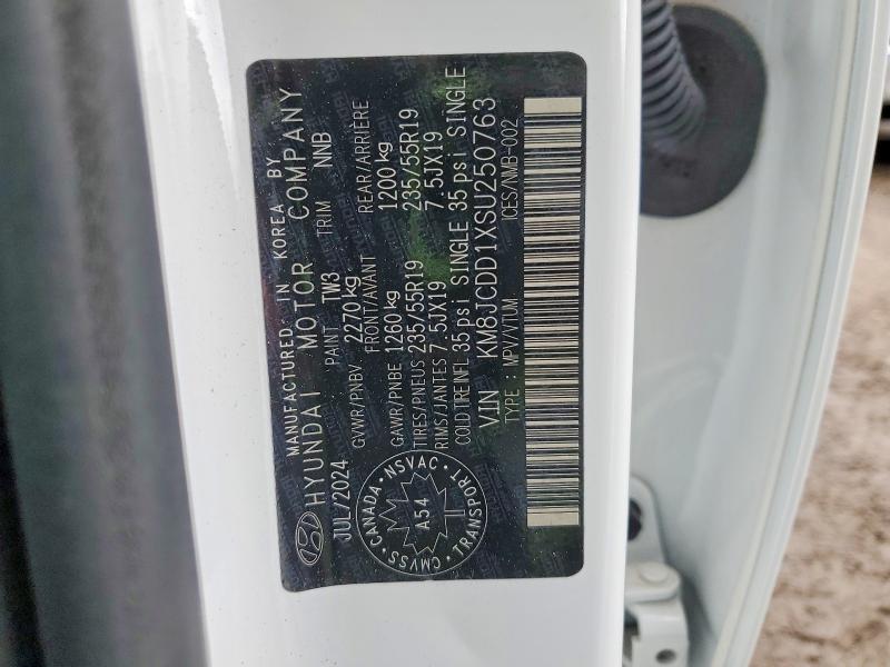 2025 Hyundai Tucson Hybrid მანქანა იყიდება აუქციონზე, vin: KM8JCDD1XSU250763, აუქციონის ნომერი: 46153746