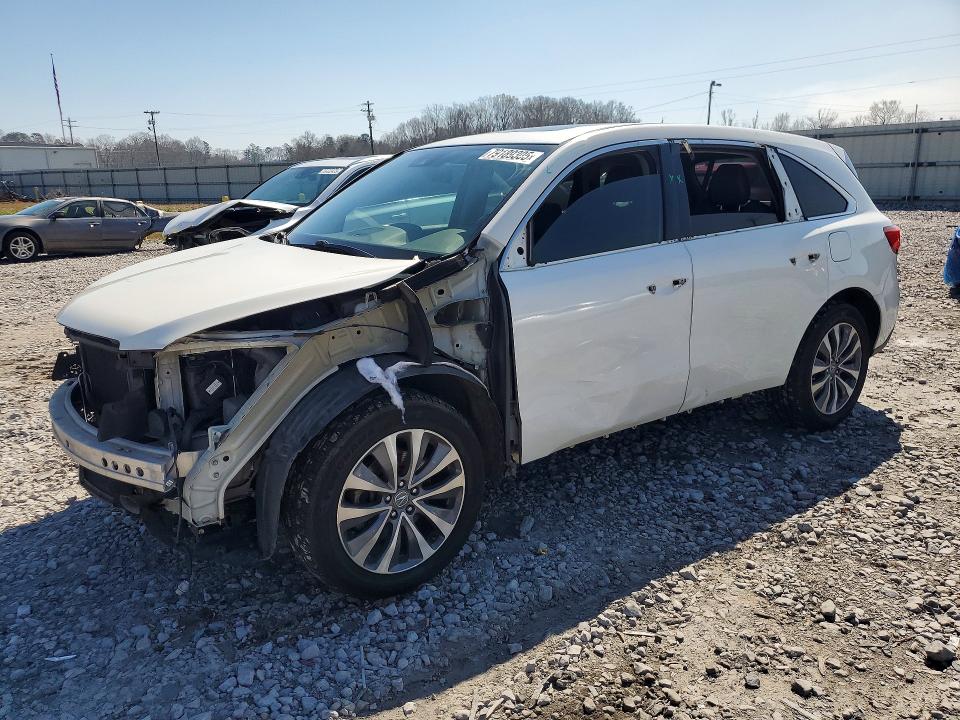 2016 Acura Mdx მანქანა იყიდება აუქციონზე, vin: 5FRYD4H49GB061833, აუქციონის ნომერი: 79189305