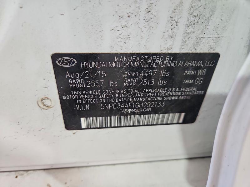 Продажа на аукционе авто 2016 Hyundai Sonata, vin: 5NPE34AF1GH292133, номер лота: 47471726