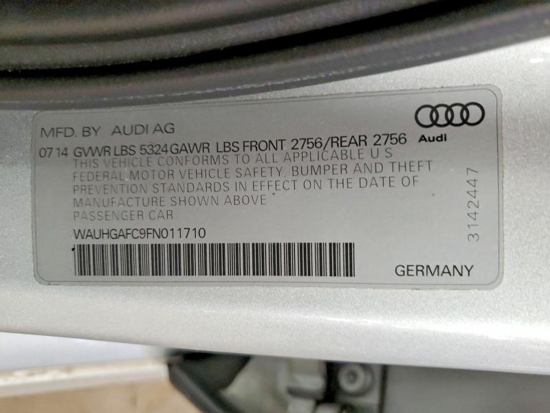 46565916 :رقم المزاد ، WAUHGAFC9FN011710 vin ، 2015 Audi A6 مزاد بيع