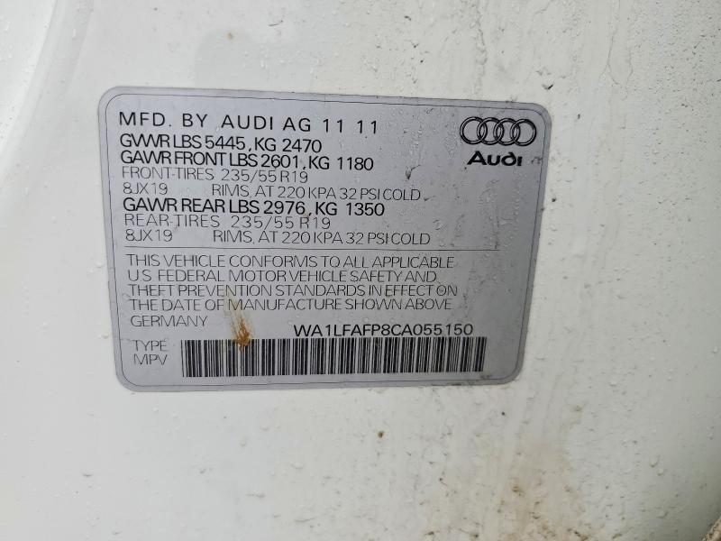 Продажа на аукционе авто 2012 Audi Q5, vin: WA1LFAFP8CA055150, номер лота: 78716945