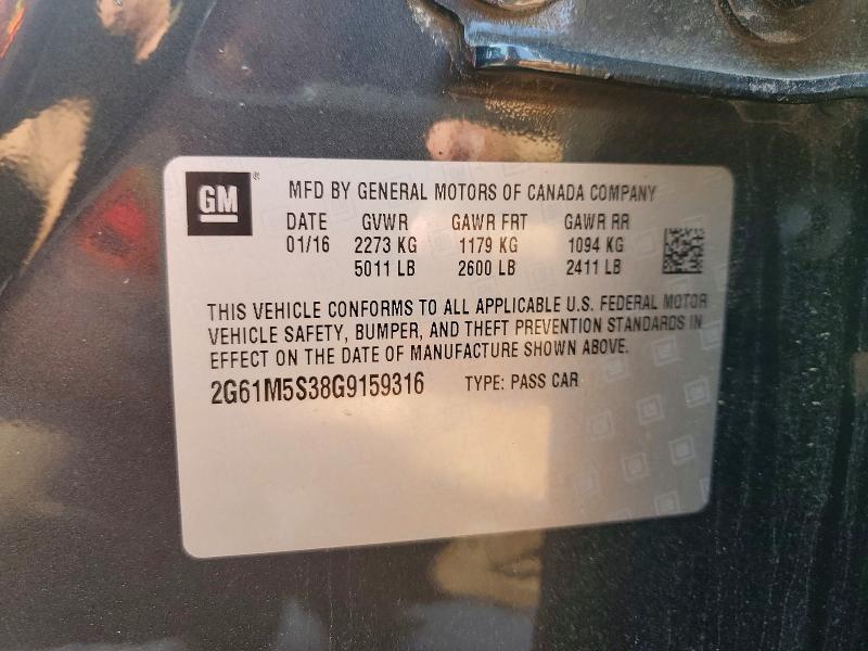Aukcja sprzedaży 2016 Cadillac Xts, vin: 2G61M5S38G9159316, numer aukcji: 41900366