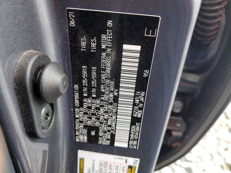 Aukcja sprzedaży 2021 Lexus Nx 300, vin: JTJSARBZ8M2198310, numer aukcji: 45819806