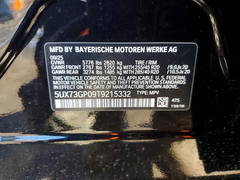 79467765 :رقم المزاد ، 5UX73GP09T9215332 vin ، 2026 Bmw X3 مزاد بيع