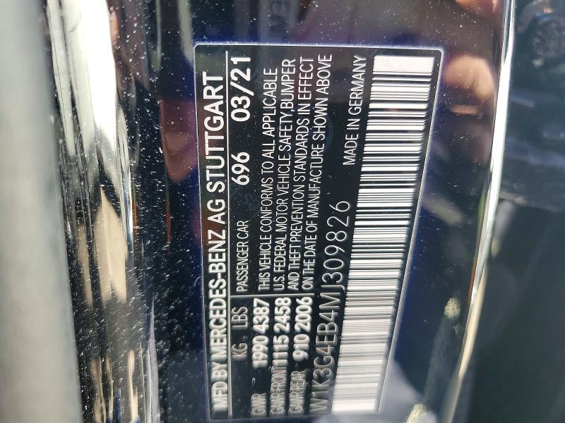 Продажа на аукционе авто 2021 Mercedes-benz A, vin: W1K3G4EB4MJ309826, номер лота: 79467385