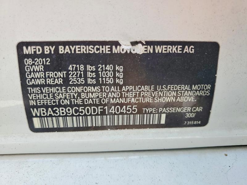 79832845 :رقم المزاد ، WBA3B9C50DF140455 vin ، 2013 Bmw 335 مزاد بيع