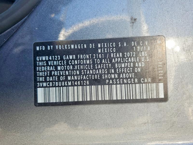 Aukcja sprzedaży 2019 Volkswagen Jetta, vin: 3VWCB7BU8KM146126, numer aukcji: 46757976