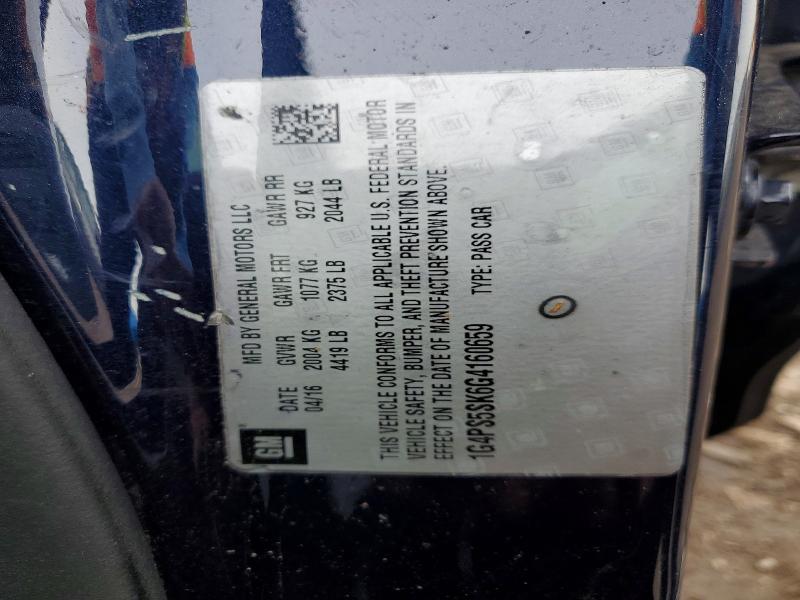 2016 Buick Verano მანქანა იყიდება აუქციონზე, vin: 1G4PS5SK6G4160659, აუქციონის ნომერი: 46920716