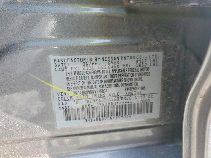 Продажа на аукционе авто 2022 Nissan Sentra, vin: 3N1AB8BV9NY279034, номер лота: 47356806