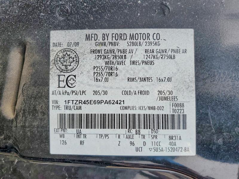 Aukcja sprzedaży 2009 Ford Ranger, vin: 1FTZR45E69PA62421, numer aukcji: 79168275