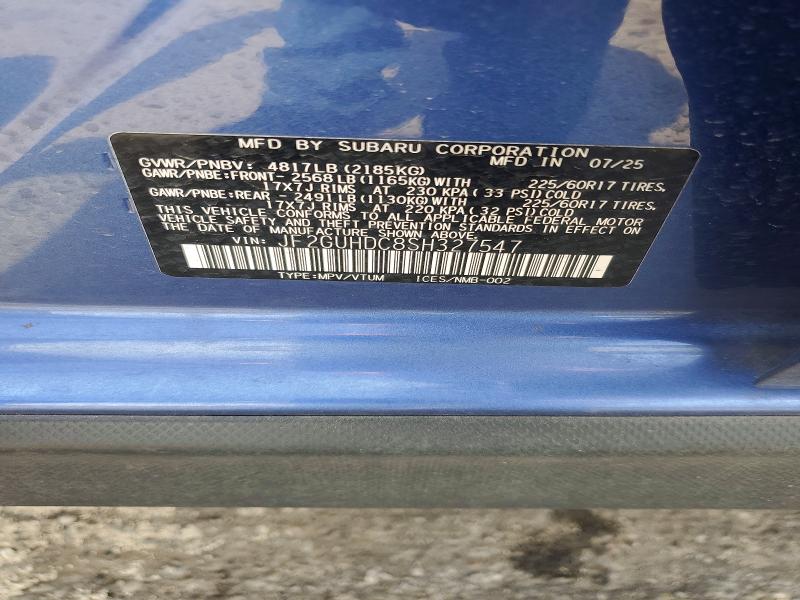 Продажа на аукционе авто 2025 Subaru Crosstrek, vin: JF2GUHDC8SH327547, номер лота: 48280536