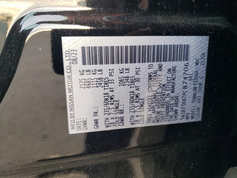 Aukcja sprzedaży 2023 Nissan Rogue, vin: 5N1BT3BB7PC874706, numer aukcji: 41623396