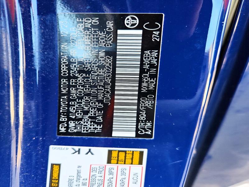 Aukcja sprzedaży 2024 Toyota Prius, vin: JTDACAAU4R3022582, numer aukcji: 79552745