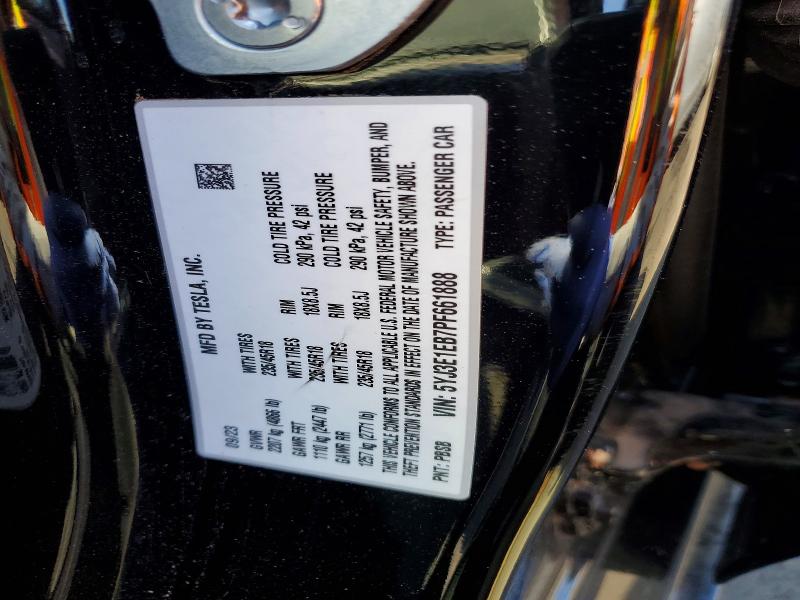 Aukcja sprzedaży 2023 Tesla Model 3, vin: 5YJ3E1EB7PF661888, numer aukcji: 41960086