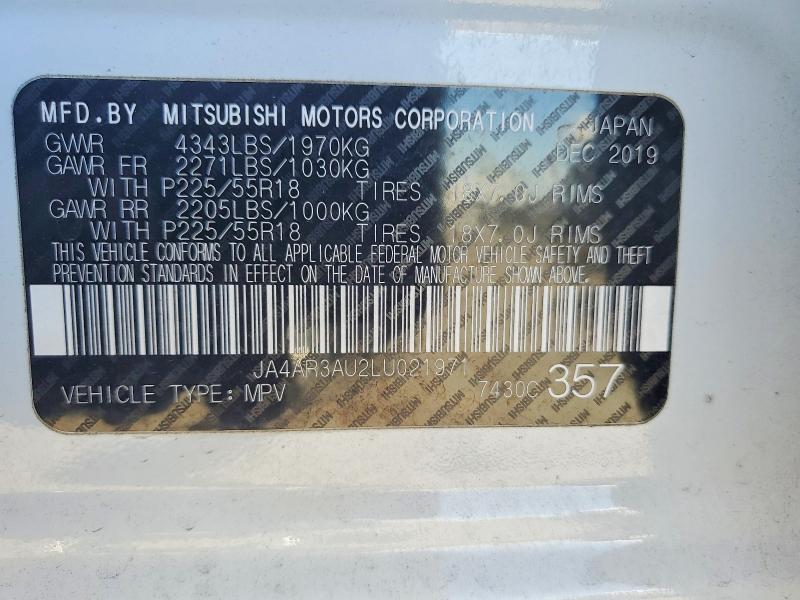 Aukcja sprzedaży 2020 Mitsubishi Outlander Sport, vin: JA4AR3AU2LU021971, numer aukcji: 45989126