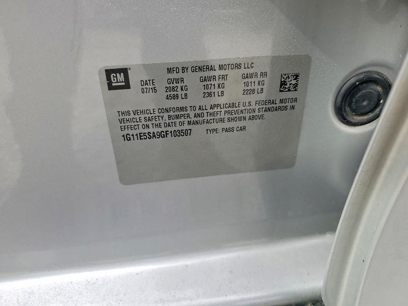 Продажа на аукционе авто 2016 Chevrolet Malibu Limited, vin: 1G11E5SA9GF103507, номер лота: 46509266