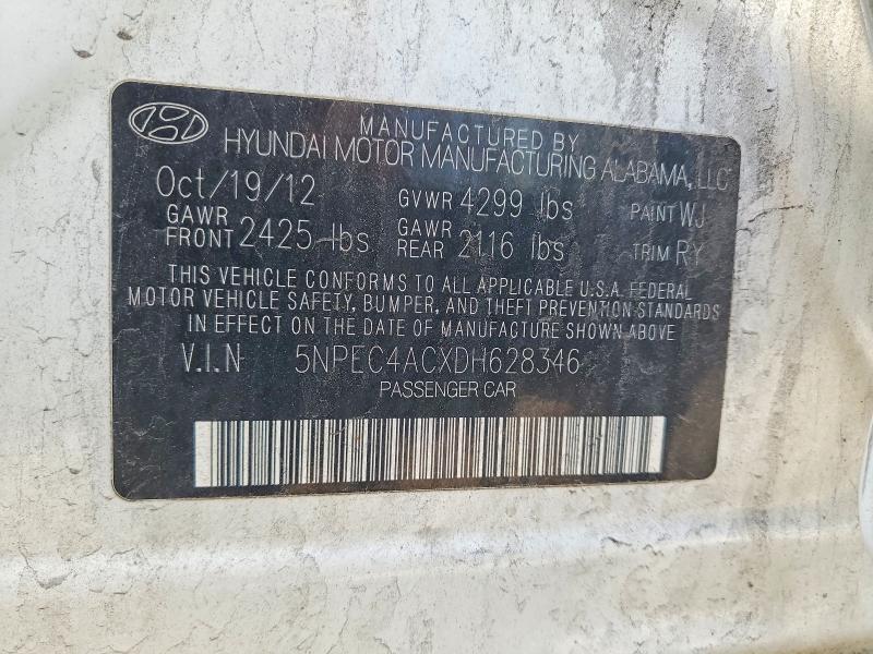 Продаж на аукціоні авто 2013 Hyundai Sonata, vin: 5NPEC4ACXDH628346, номер лоту: 47206906