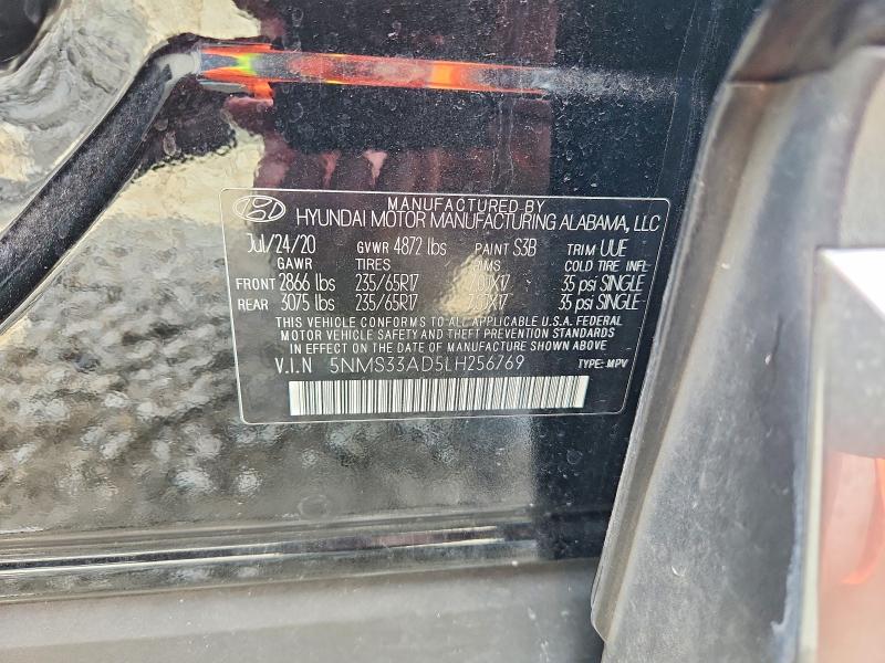 46276216 :رقم المزاد ، 5NMS33AD5LH256769 vin ، 2020 Hyundai Santa Fe مزاد بيع